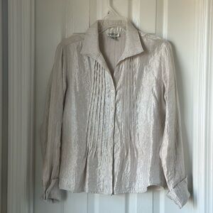 Coldwater Creek Shimmering Cream Blouse
